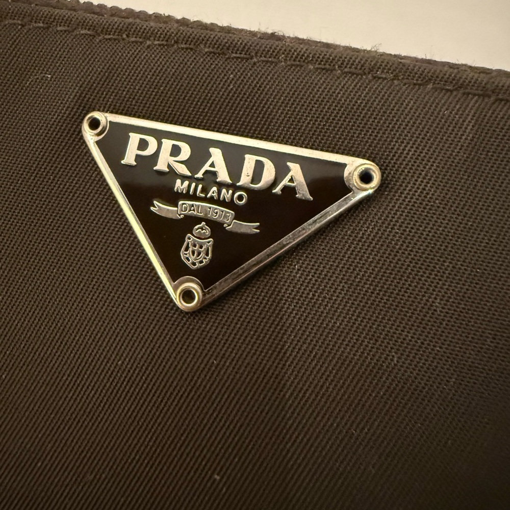 Prada Black Nylon Long Zippie Wallet with Triangle Logo Authentic - Picture 2 of 9